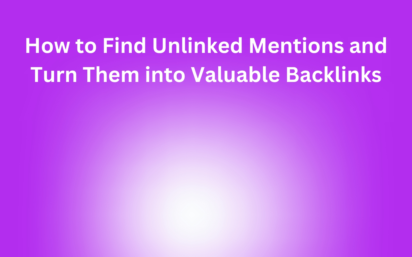 Unlinked mentions